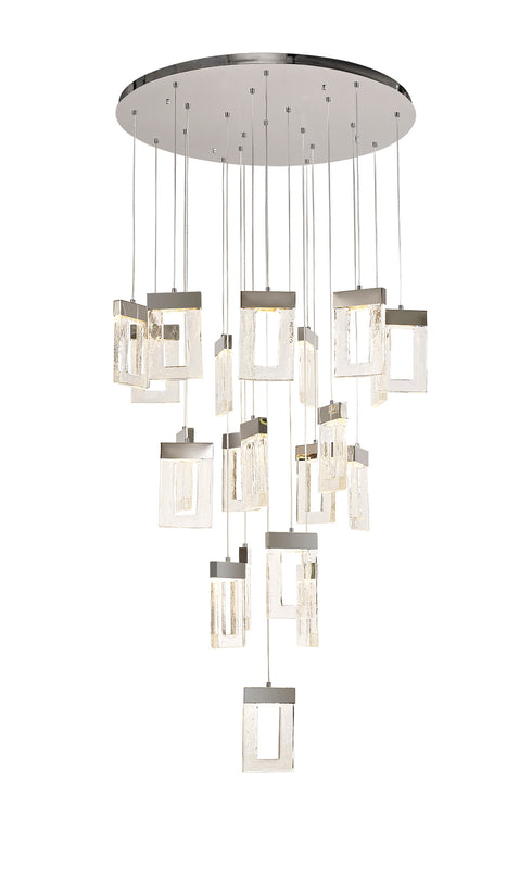 Edison Pendant 21 Light Polished Chrome 5m